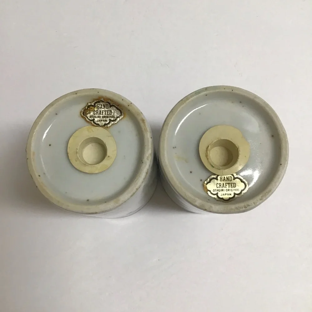 Otagiri Japan Brown Speckled Stoneware Salt & Pepper Shakers Boho Vintage Japan